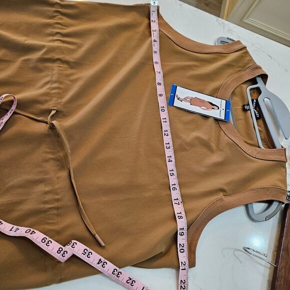 NEW Hilary Radley Size Large Sleeveless Dress Side Seam Pockets Drawstring Waist - Picture 10 of 11